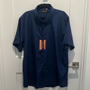 Sea Gear Short-Sleeve Navy Button-Down Shirt